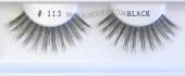 BE113 BK, False strip eyelashes, Human hair lashes