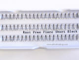 BEKS03 Knot free individual flare eyelash extension. Short. 60 lashes in a tray