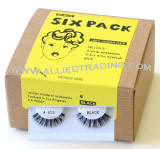 6 pack eyelashes in Bulk, human hair lashes, upper lashes, Wholesale false eyelashes, wholesale eyelash extensions, sold in pack quantity