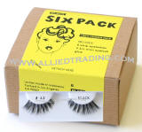eyelash # 43, wholesale cheap eyelashes in bulk, upper eyelashes, low cost eyelash extensions, discount natural false eyelashes, 6 pack, sold in pack quantity, made in Indonesia