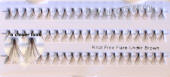 Brown knot free flare eyelash extension, individual knot-free flare under, 100 pack