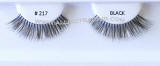 Low cost false eyelashes, human hair, classic eyelashes, item # BE217 BK, eyelash suppllier allied trading, los angeles