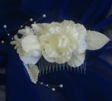 bk23 bridal flower hair comb