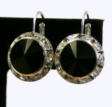 swarovski rondelle lever back earrings, 15mm silver