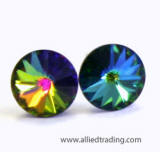 item # ar203 crystal vitrail color medium stone stud earrings, 5mm