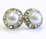 AR75 8mm swarovski faux pearl stud earrings, allied trading, the earrings wholesaler