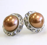 pearl jewelry earrings size 20mm