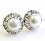 item # arp12 white pearl earrings