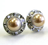 11mm bridal pearl earrings