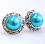 item # arp83 faux pearl stud earrings 15mm