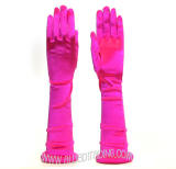 19" Opera Gloves. 12BL Over Elbow Length. Fuchsia Color.