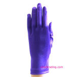 purple wrist length womens gloves