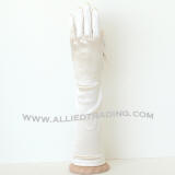 Champagne color gloves, Elbow length