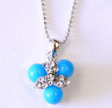 3 turquoise ball necklace