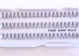 BEFS03 Individual flare lashes, Short. 60 lashes in a tray