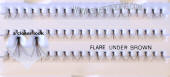 Brown individual flare eyelashes, cheap flare under lashes, BEFU BR, 100 pack. 