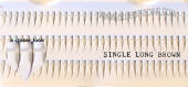 Brown individual single eyelash extensions, single long, # BESL BR, 100 pack. Eyelash Distributor Allied Trading
