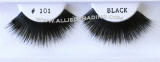 Style # BE101BK Human hair fake upper eyelashes, hand tied, feathered