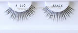 Style # BE140BK Human hair regular strip eye lashes, hand tied, feathered, made in Indonesia