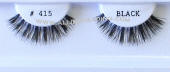 Natural hair false eyelashes, upper lashes, item # BE415BK, hand tied, feathered