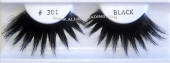 BETL301BK Human hair fake lashes, thickest and longest eyelashes, hand tied, feathered, made in Indonesia, drag queen eyelashes, drag makeup lashes