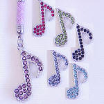 CEK55 MUSICAL NOTE CELL PHONE CHARM AND STRAP