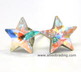 Crystal AB Swarovski Star Bead #5714 Stud Earrings