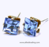 Light Sapphire squre stud earrings