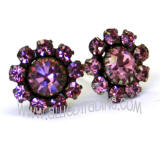 Light Rose Swarovski Crystal Stud Earrings