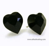Austrian Crystal heart stud earrings