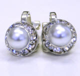 White Pearl Clip-On Earrings