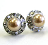 wholesale pearl earrings, 8mm in diameter