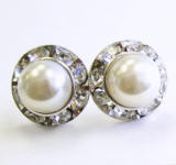 item # ARP52 11mm lighter veige pearl earrings