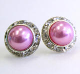 pearl stud earrings 15mm allied trading