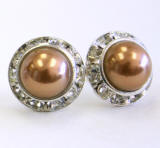 pearl stud earrings 15mm