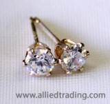 sterling silver stud earrings, 3mm, fashion wholesaler, allied trading