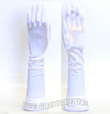 19" Opera Gloves. White.