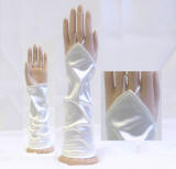 GV43 Fingerless Gloves, Satin Stretch, Bridal Gloves
