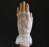 white lace finger lace gloves, 2 bl
