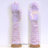 Elbow Length Wrinkled Satin Bridal Gloves