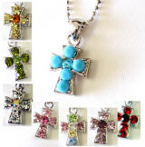 Swarovski crystal necklace, wholesale item # ne124,