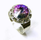 item # rn311 swarovski crystal finger ring, 15mm